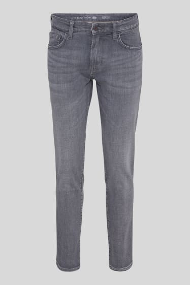 Heren - Slim jeans - jeansgrijs