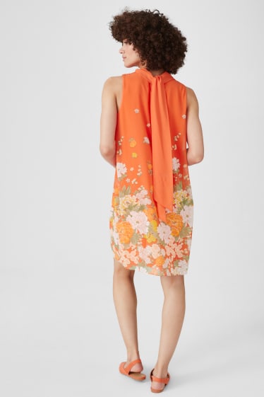 Women - A-line dress - formal - orange