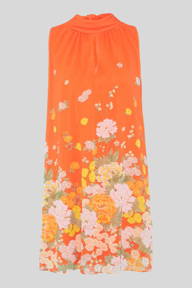 Women - A-line dress - formal - orange