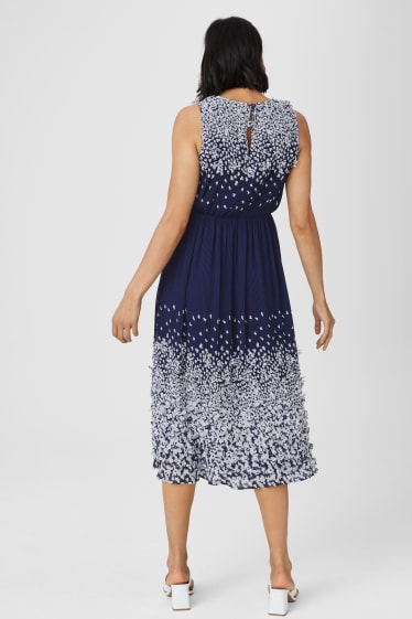 Women - Column dress - party - blue / white