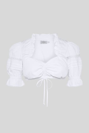 Women - Dirndl blouse - white