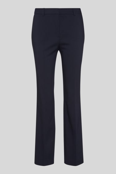 Femmes - Pantalon de bureau - straight fit - bleu foncé
