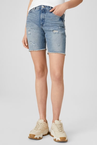 Damen - CLOCKHOUSE - Jeans-Bermudas - jeans-hellblau