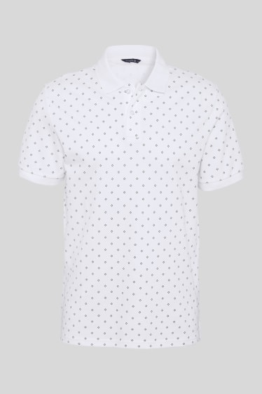 Men - Polo shirt - white / black