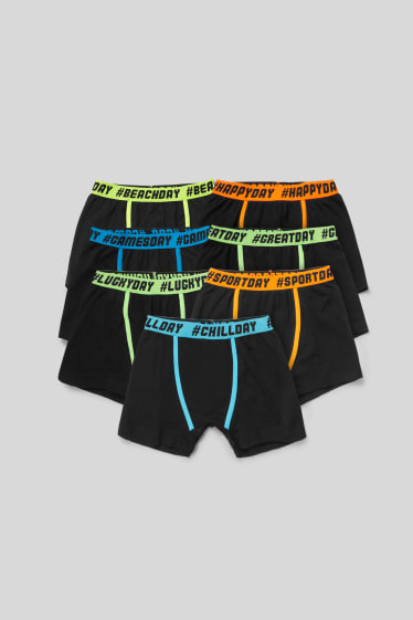 Children - Multipack of 7 - boxer shorts - black