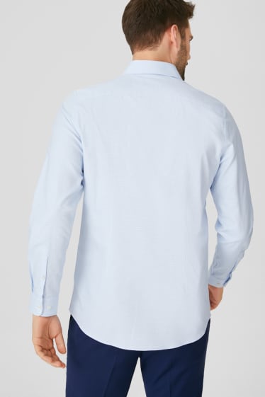Hombre - Camisa de oficina - Slim Fit - Cutaway - azul claro