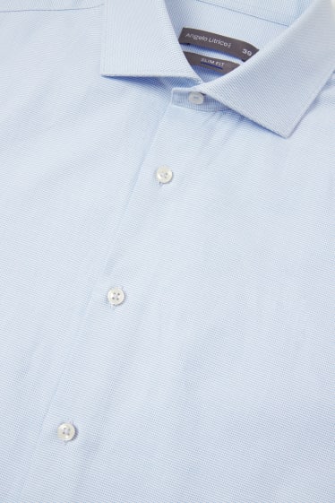 Pánské - Business košile - Slim Fit - Cutaway - světle modrá