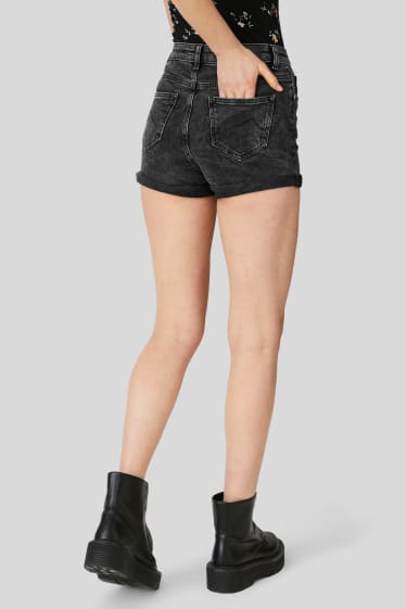 Women - CLOCKHOUSE - denim shorts - denim-dark gray