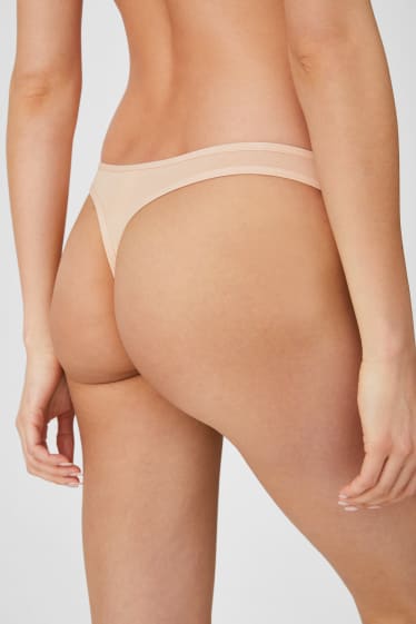 Women - Multipack of 3 - thong - beige