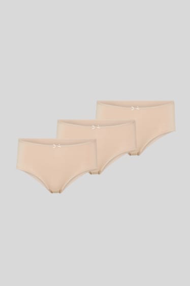 Women - Multipack of 3 - hipster briefs - beige