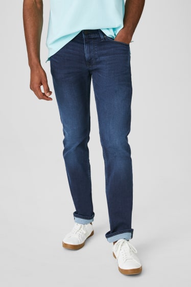 Men - Slim jeans - jog denim - denim-dark blue
