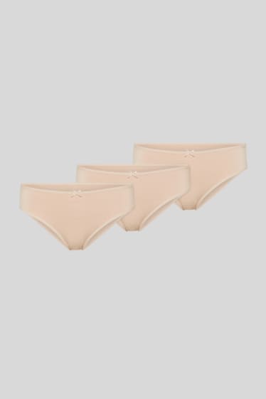 Women - Multipack of 3 - briefs - beige