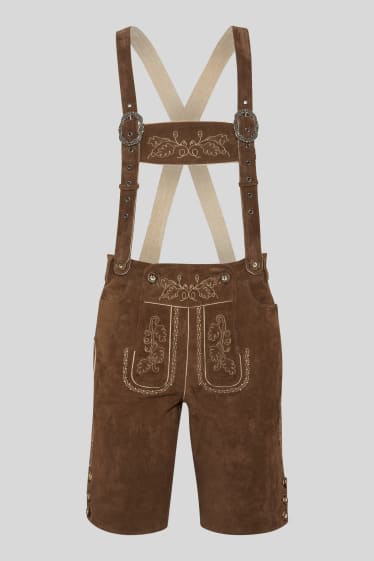 Men - Bavarian lederhosen - brown