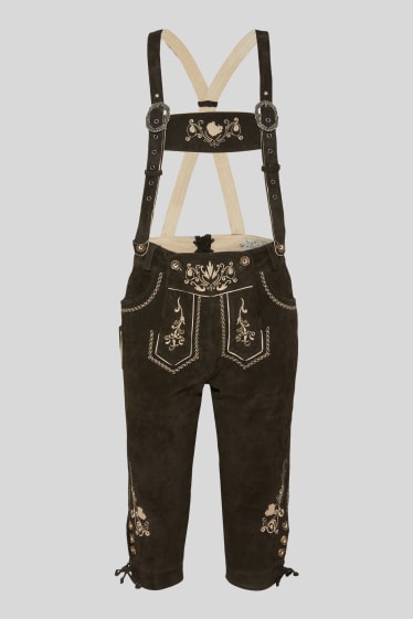 Men - Bavarian lederhosen - dark brown