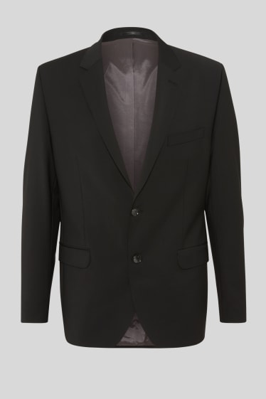 Men - Mix-and-match suit jacket - regular fit - stretch - wool blend - black