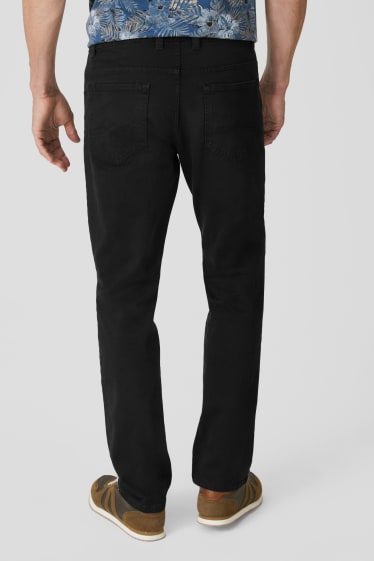 Hommes - Pantalon - regular fit - noir