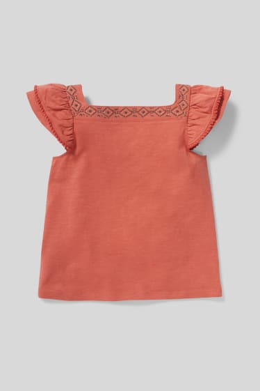 Bambini - T-shirt - effetto brillante - rosso scuro