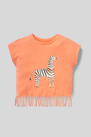 Children - Short sleeve T-shirt  - shiny - coral