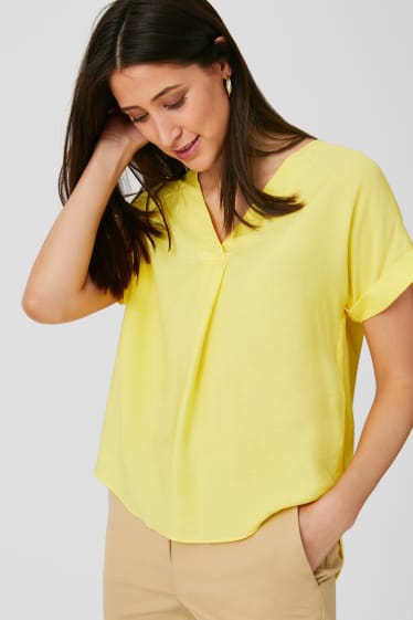 Damen - Bluse - gelb