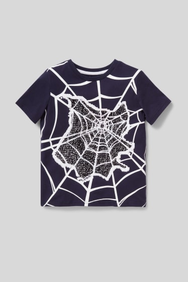 Kinder Jungen - Spider-Man - Kurzarmshirt - Glanz-Effekt - dunkelblau