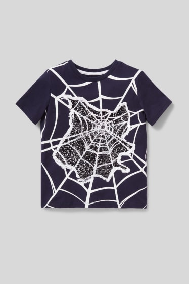 Kinder - Spider-Man - Kurzarmshirt - Glanz-Effekt - dunkelblau