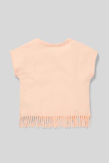 Kinder - Kurzarmshirt - Glanz-Effekt - rosa