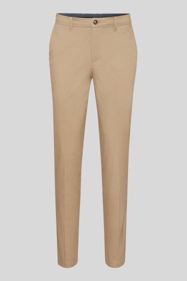 Men - Business trousers - slim fit - taupe