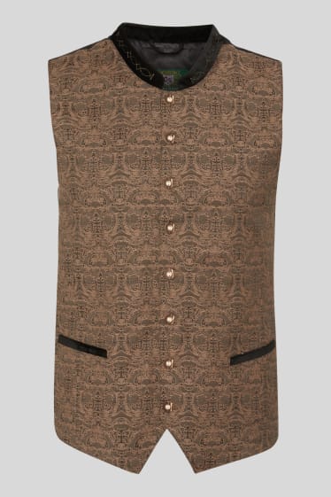 Men - Traditional waistcoat - black / beige