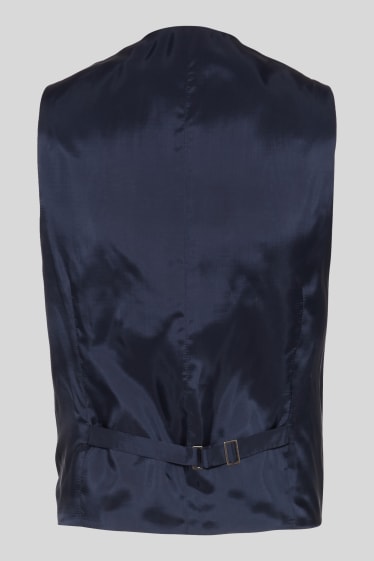 Men - Mix-and-match waistcoat - regular fit - stretch - wool blend - dark blue