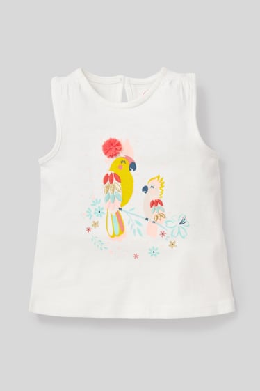 Baby Mädchen - Baby-Top - Glanz-Effekt - weiss