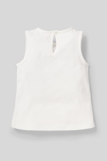 Baby Mädchen - Baby-Top - Glanz-Effekt - weiss