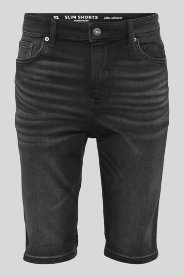 Men - CLOCKHOUSE - denim bermuda shorts - jog denim - black / dark gray