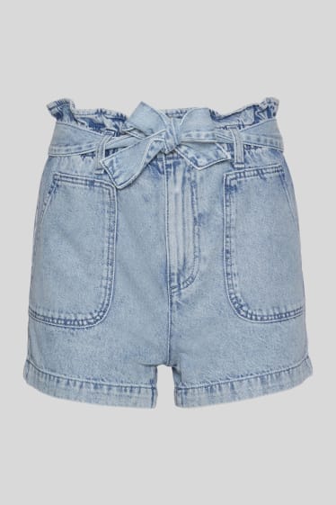 Dames - CLOCKHOUSE - korte spijkerbroek - jeanslichtblauw