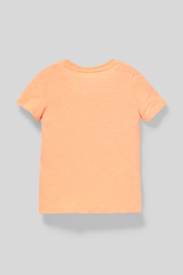 Kinder - Kurzarmshirt - Glanz-Effekt - orange