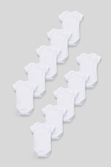 Unisexe - Lot de 10 - bodys pour bébé - blanc