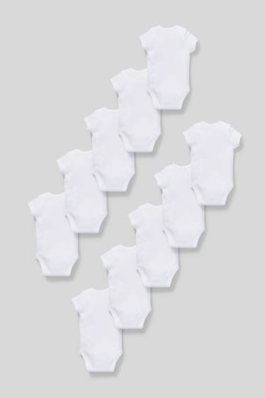 Unisexe - Lot de 10 - bodys pour bébé - blanc