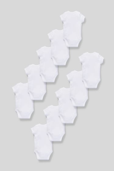 Babies - Multipack of 10 - baby bodysuit - white