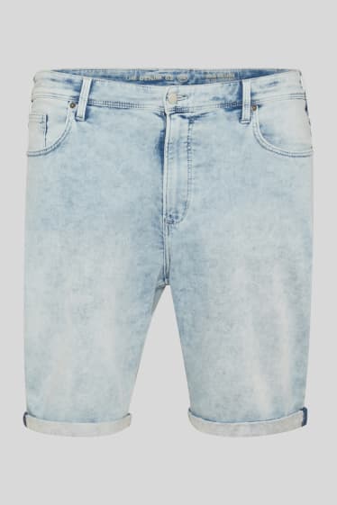 Mężczyźni - Szorty dżinsowe - Flex dżinsy w dresowym stylu - dżins-jasnoniebieski