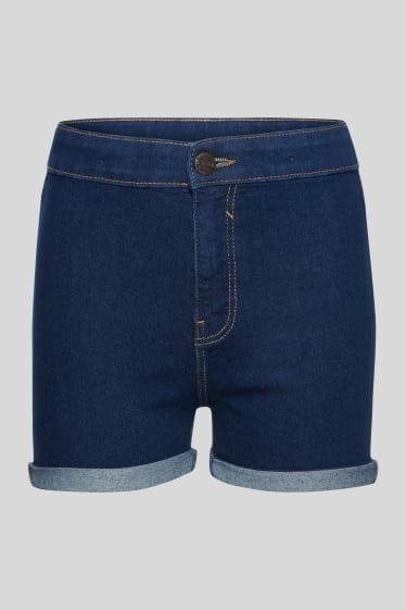 Children - Denim shorts - denim-dark blue