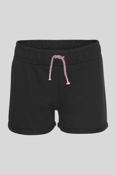 Kinder - Sweatshorts - schwarz