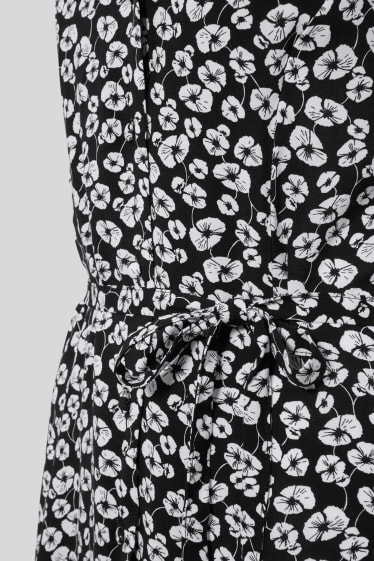 Women - Fit & flare dress - black / white