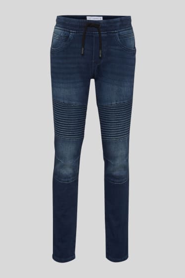 Dzieci - Tapered jeans - dżins-ciemnoniebieski