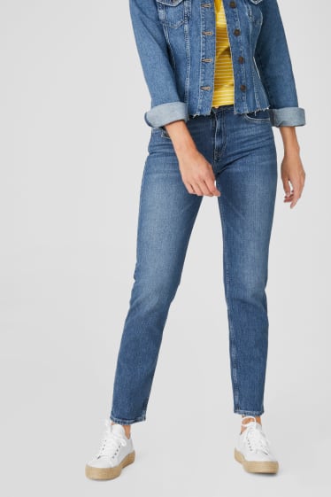 Dámské - Premium straight jeans - džíny - tmavomodré