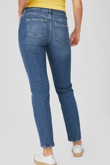 Women - Premium straight jeans - denim-dark blue