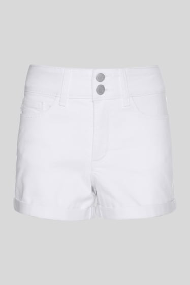 Teens & young adults - CLOCKHOUSE - denim shorts - white