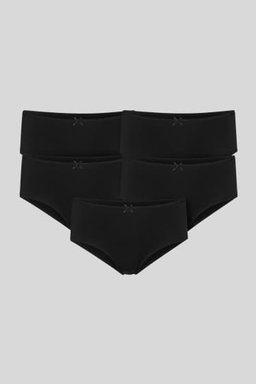 Women - Multipack of 5 - hipster briefs - black