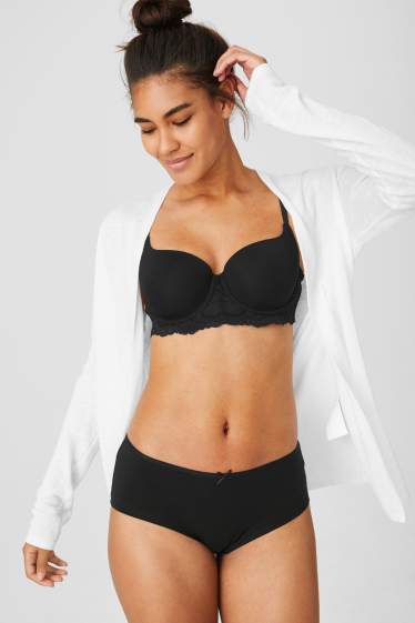 Women - Multipack of 5 - hipster briefs - black