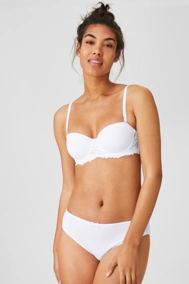 Women - Multipack of 5 - briefs - organic cotton - white