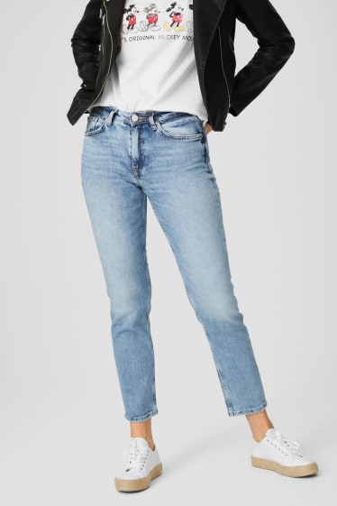 Dames - Premium straight jeans - jeanslichtblauw