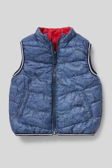 Babies - Reversible baby quilted gilet - red / red